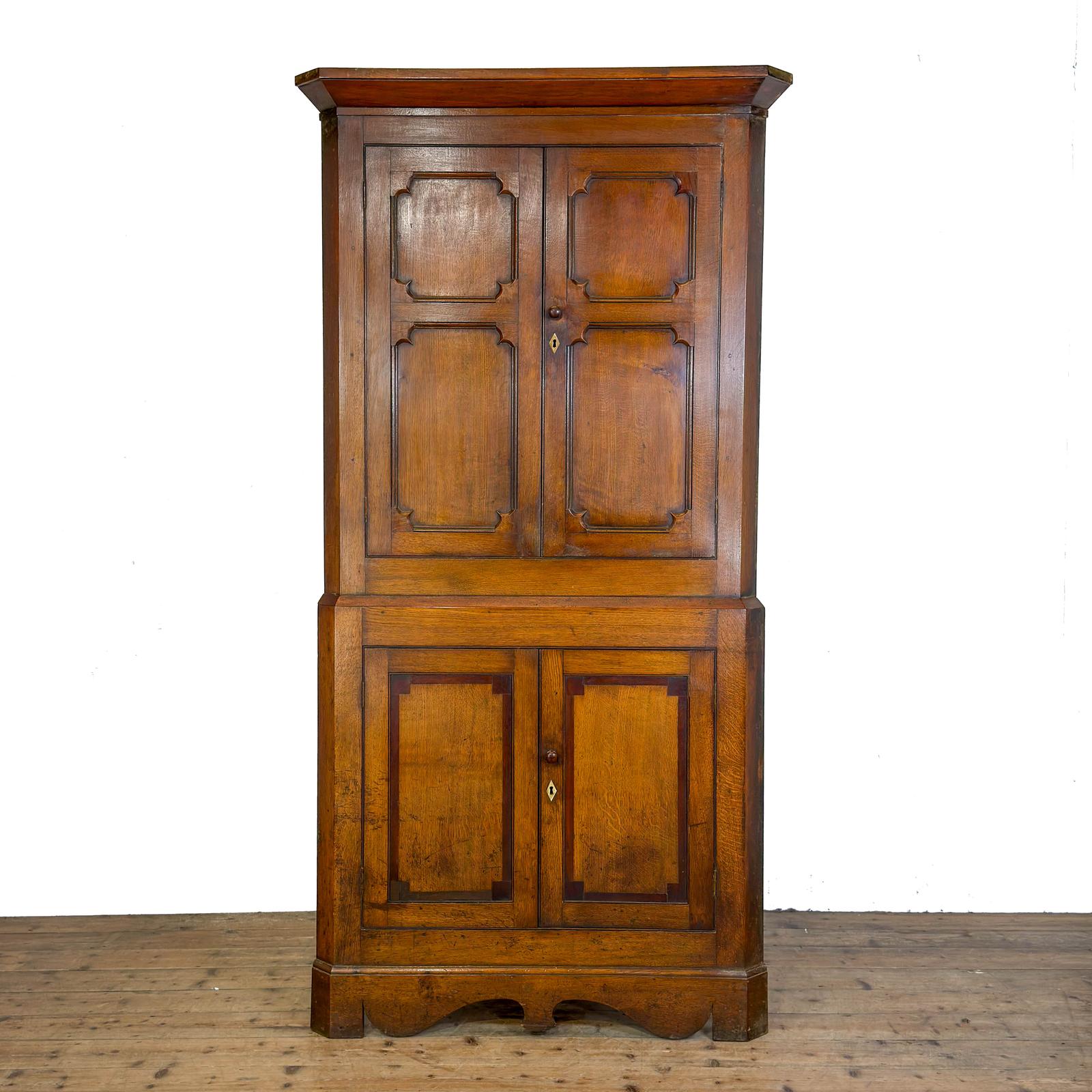 Antique Georgian Oak Corner Cabinet (1 of 8) Antique Georgian Oak Corner Cabinet (1 of 8)