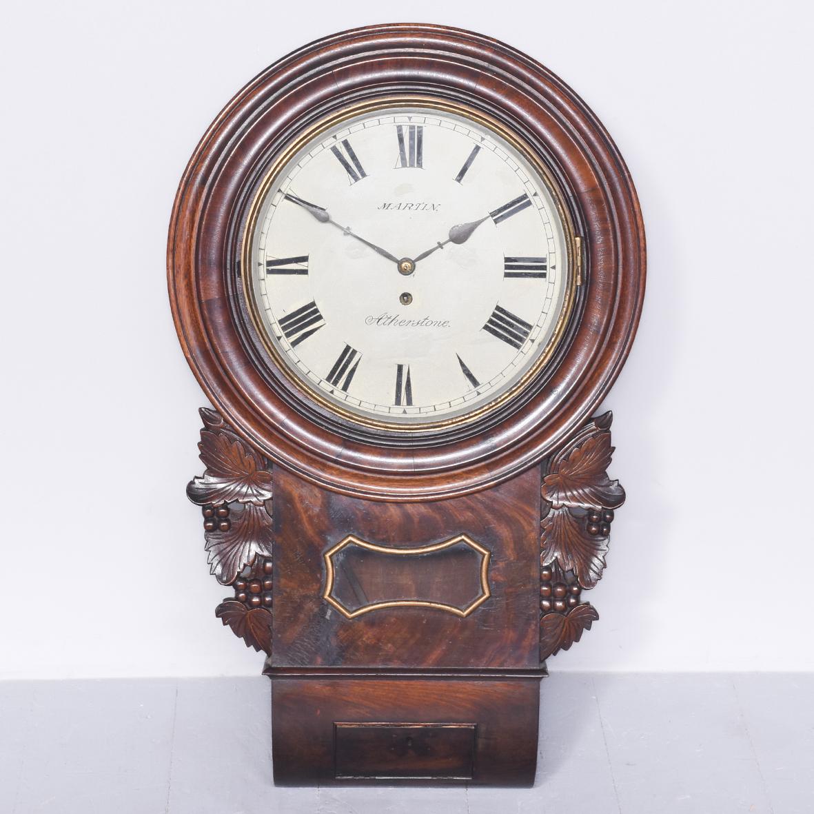 Large Drop-dial Fusee Wall Clock (1 of 6)