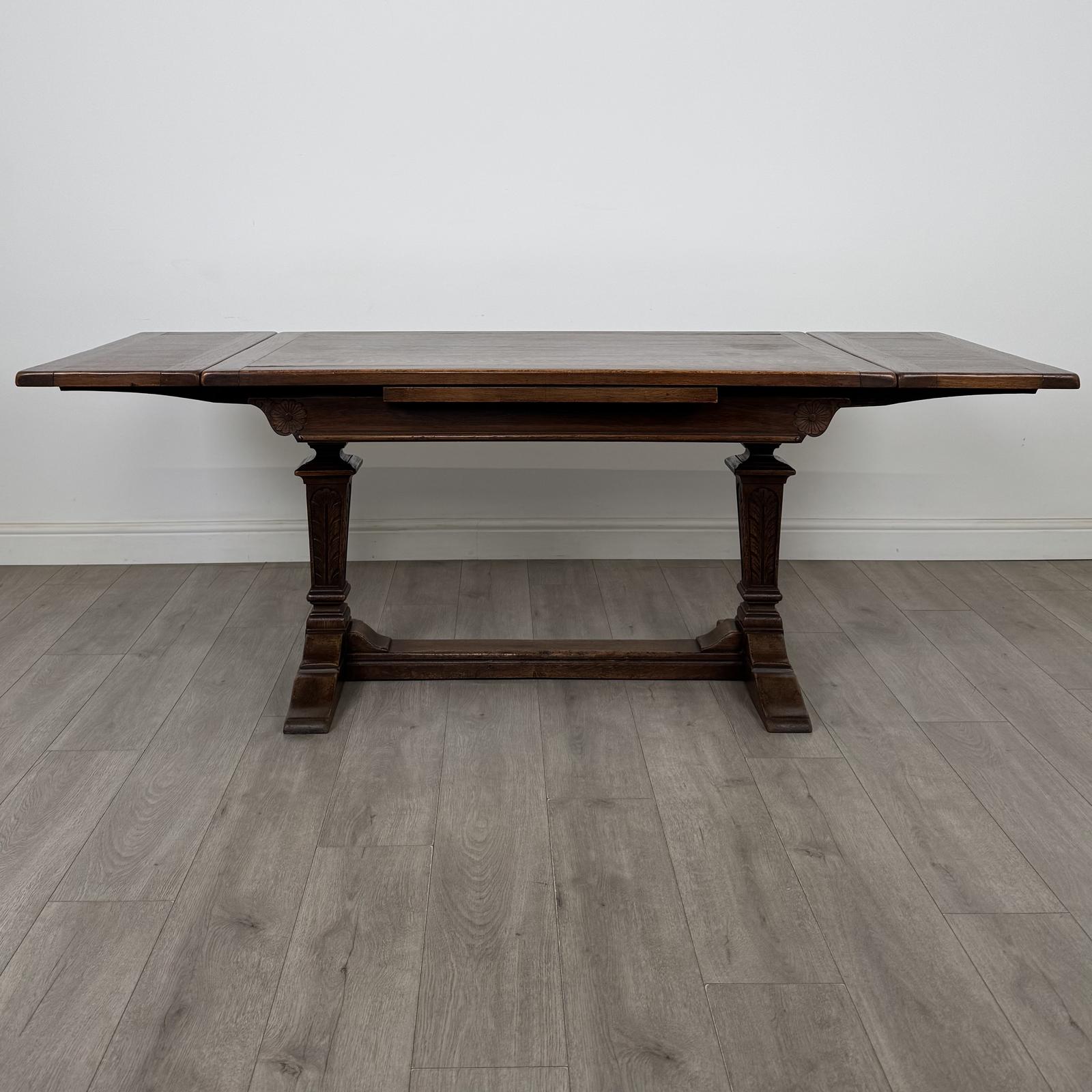 Antique 20th Century Draw Leaf Dining Table in Oak (1 of 7) Antique 20th Century Draw Leaf Dining Table in Oak (1 of 7)