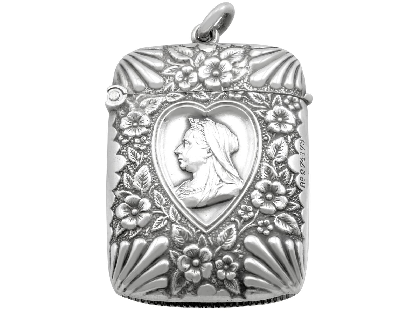 Antique Victorian Sterling Silver Vesta Case 1900 (1 of 9)