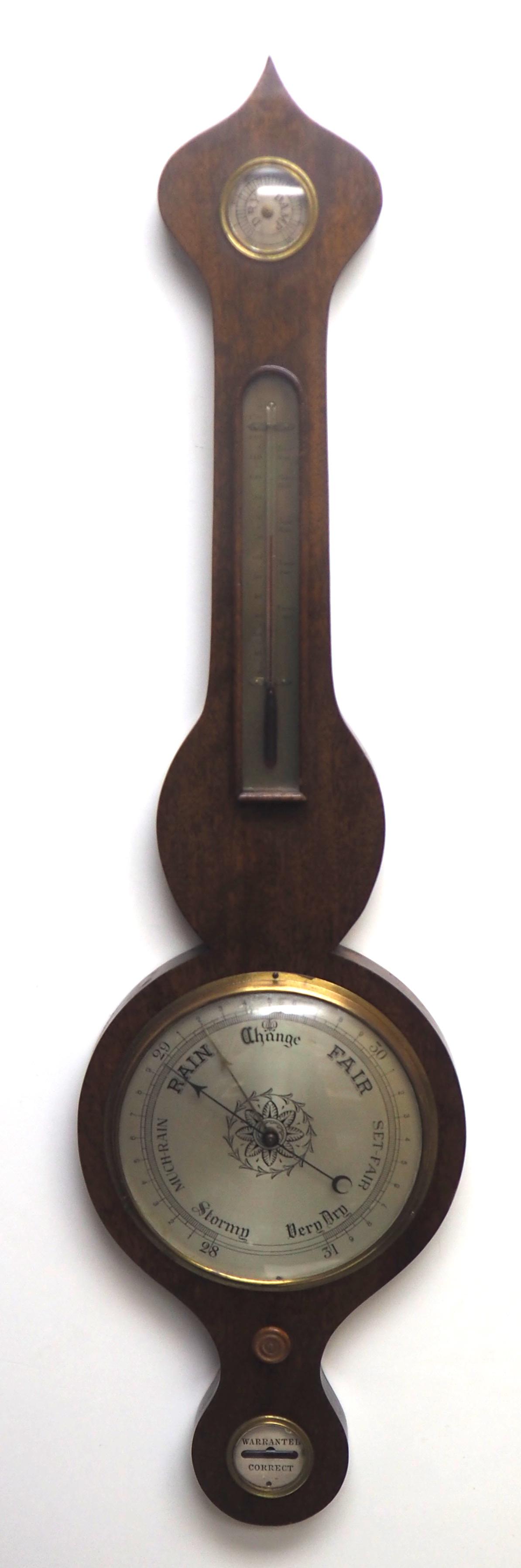 Good Mahogany 5 Glass Barometer Thermometer with Onion Top (1 of 10) Good Mahogany 5 Glass Barometer Thermometer with Onion Top (1 of 10)