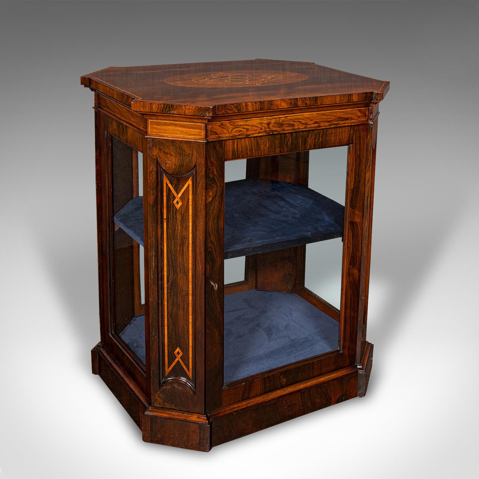 Antique Jeweller's Display Cabinet, English, Glazed Shop Retail Case, Regency (1 of 12)