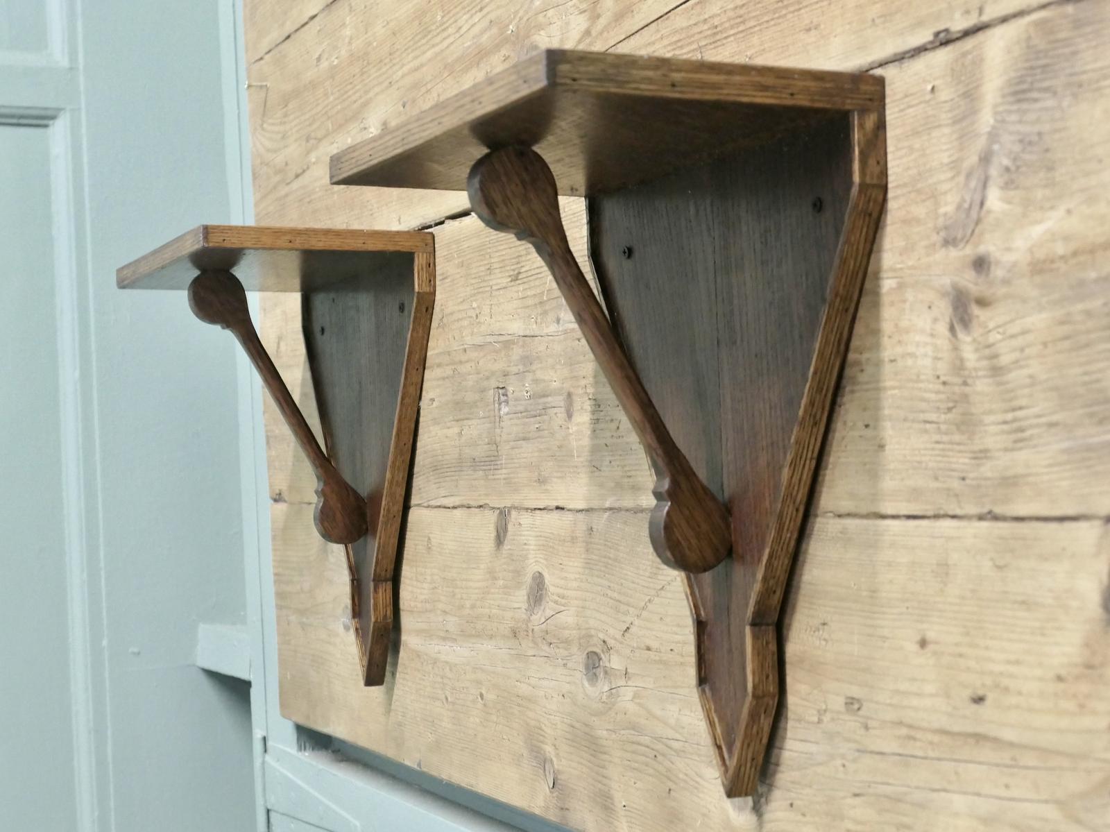 Hand Made Oak Wall Brackets (1 of 6)