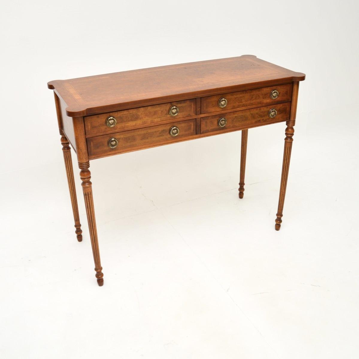 Antique Burr Walnut Console / Side Table (1 of 12)