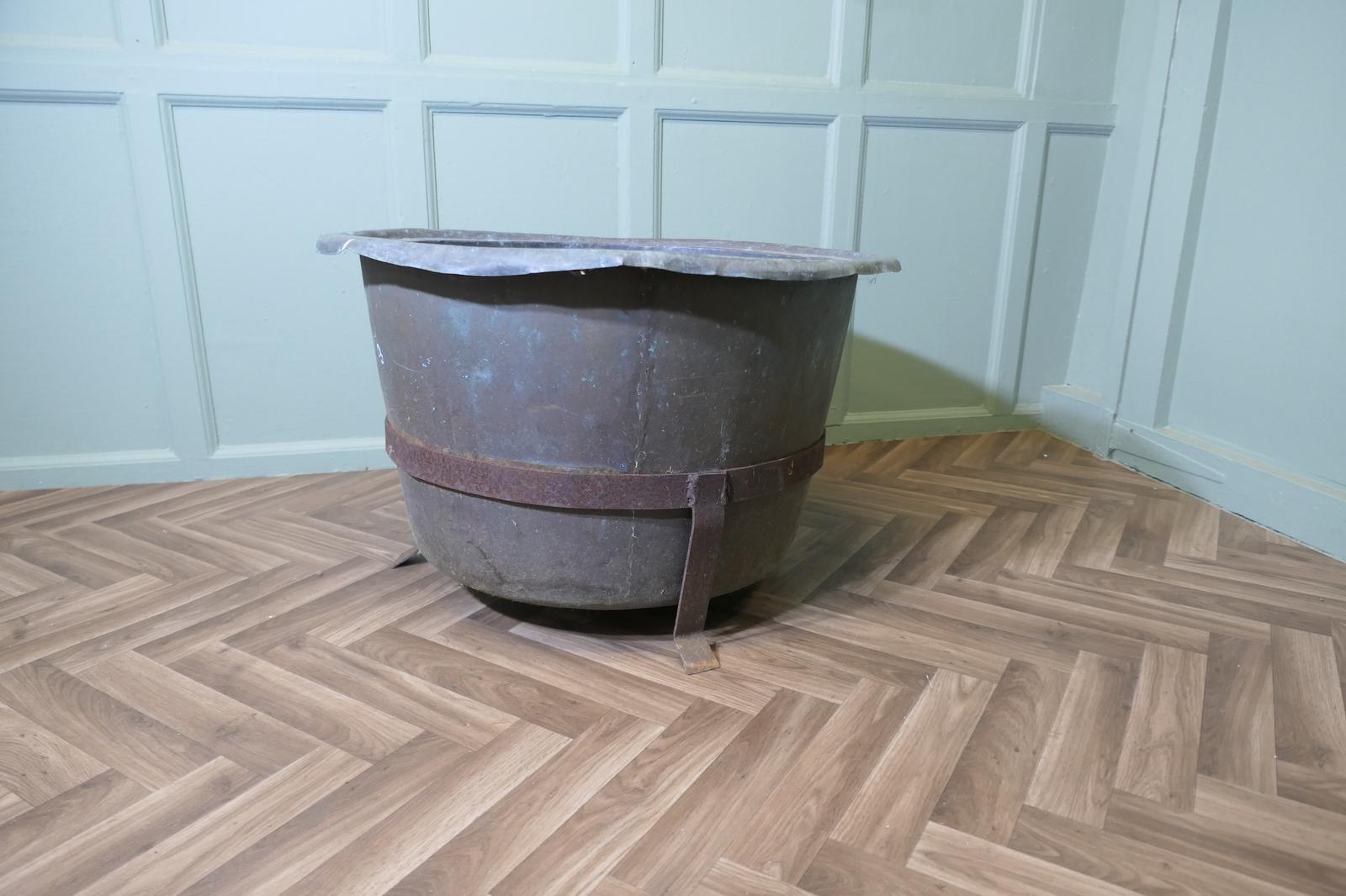 Heavy Copper & Wrought Iron Log Bin (1 of 10)