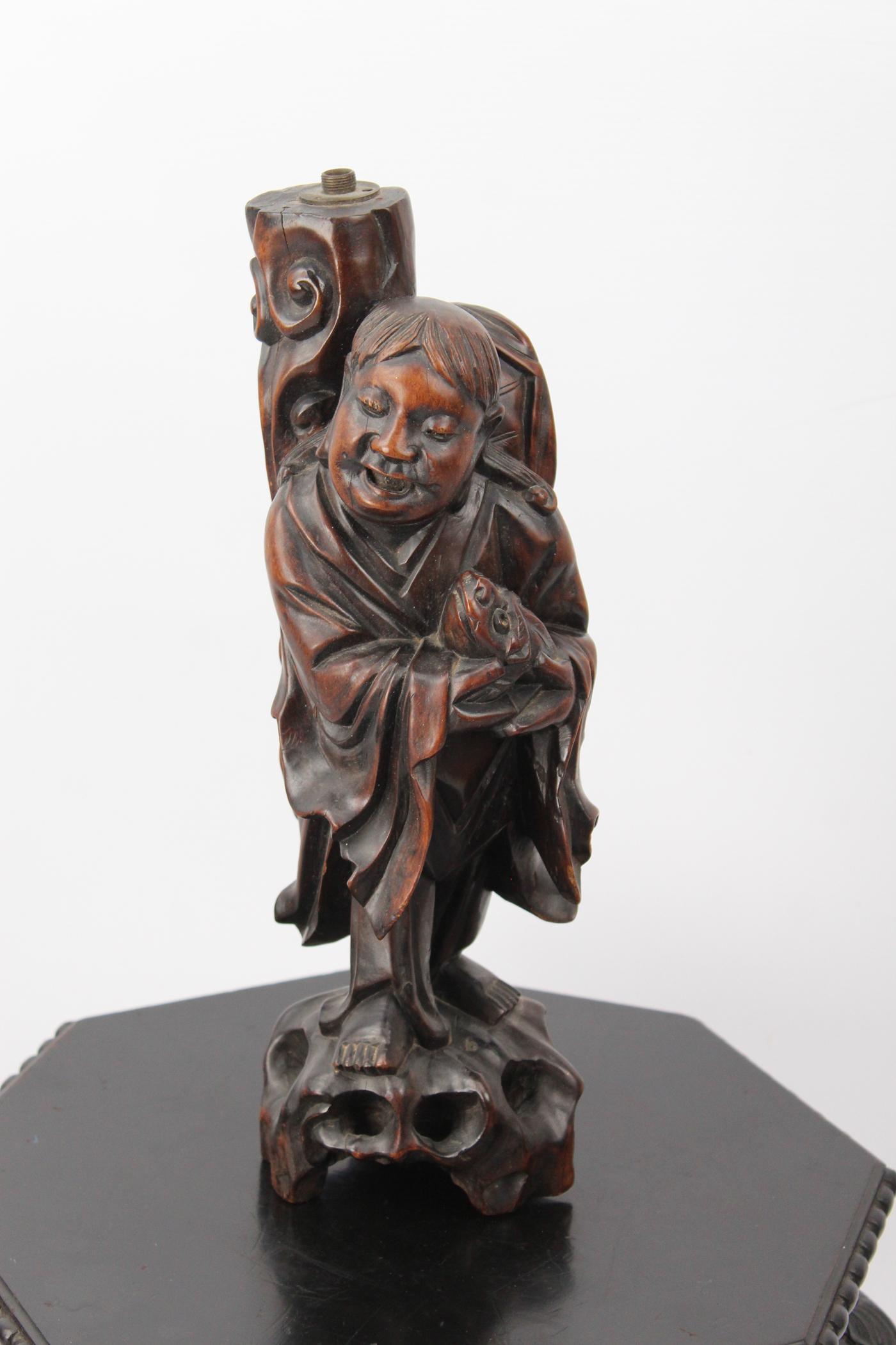 Antique Carving of Daoist Immortal Liu Hai (1 of 13) Antique Carving of Daoist Immortal Liu Hai (1 of 13)