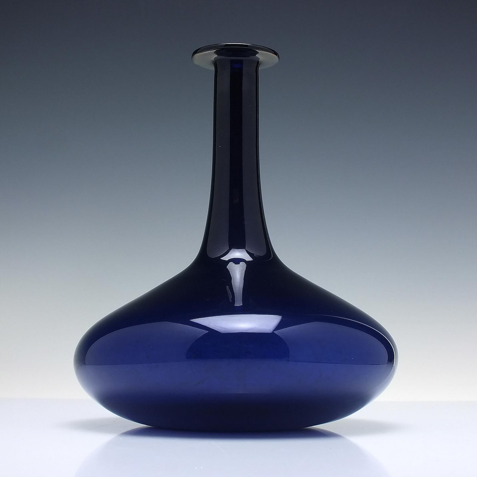 19th Century Blue Glass Mell Decanter C1830 (1 of 3)