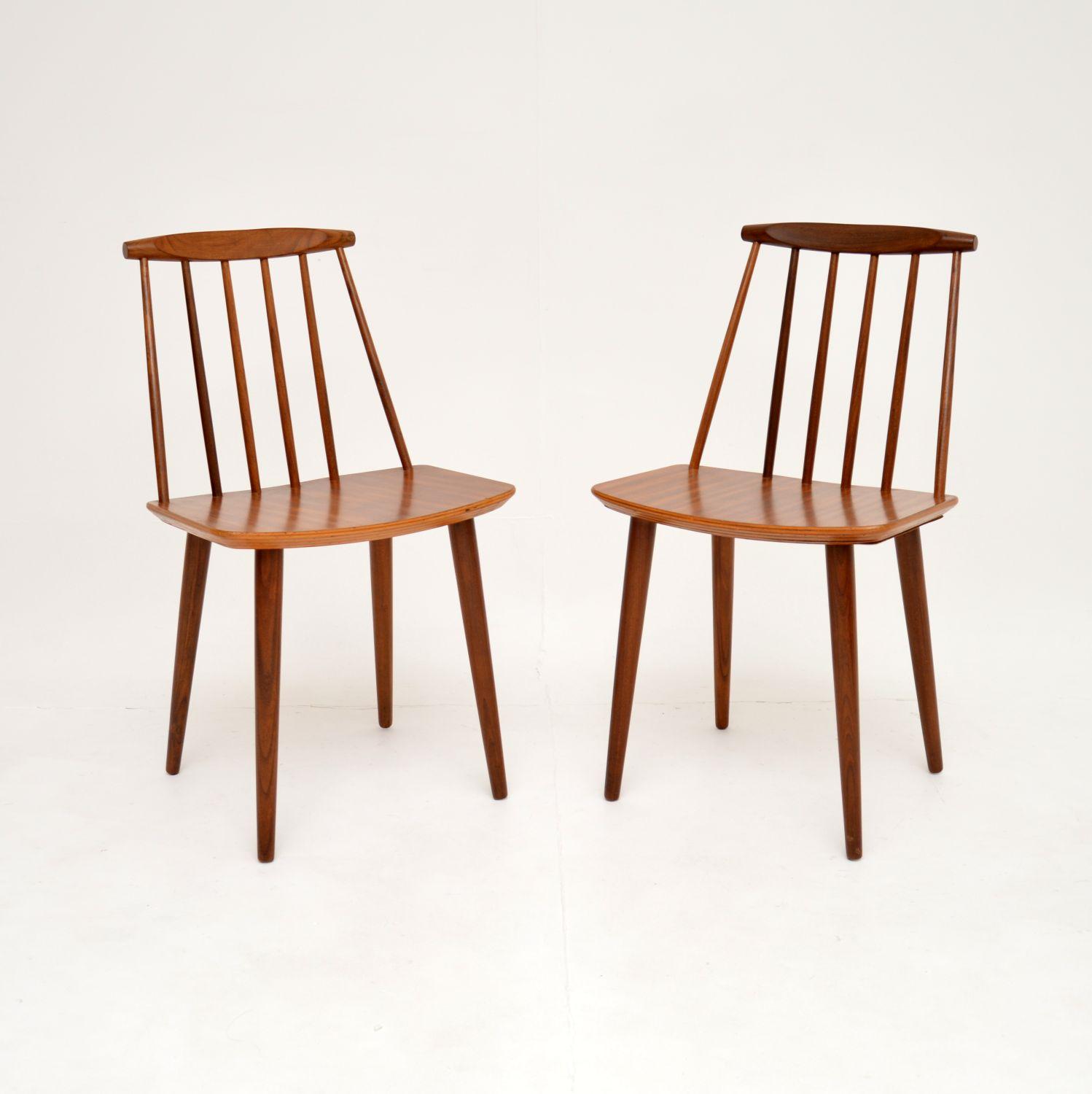1960s Pair of “j77” Danish Teak Dining Chairs by Folke Palsson (1 of 9) 1960s Pair of “j77” Danish Teak Dining Chairs by Folke Palsson (1 of 9)