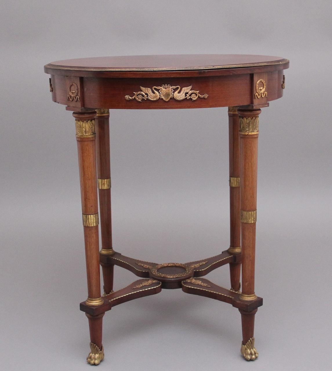 19th Century French Mahogany Centre Table in the Empire Style (1 of 11)