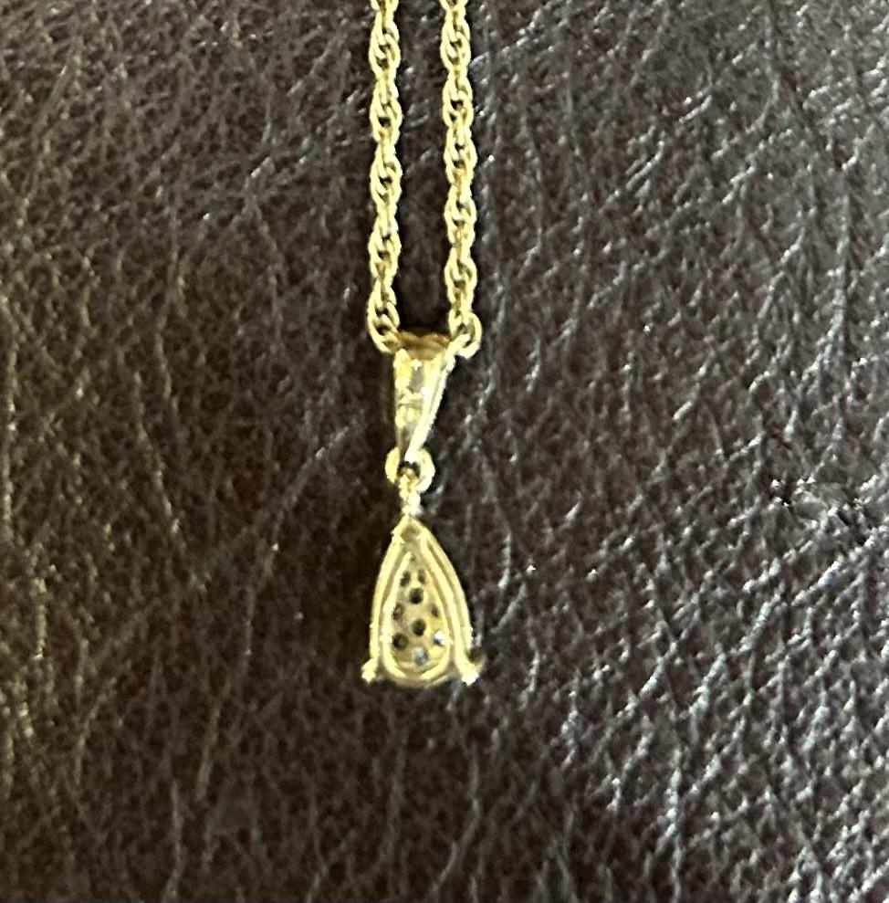 9ct Yellow Gold Diamond Pendant (1 of 3)