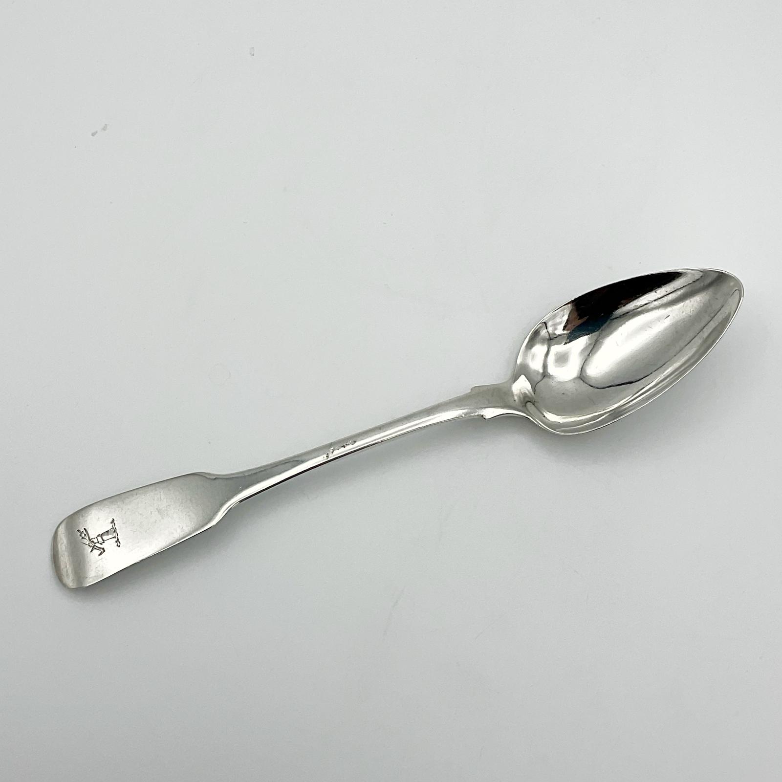 Antique 1800s Solid Silver Dessert Spoon (1 of 10) Antique 1800s Solid Silver Dessert Spoon (1 of 10)