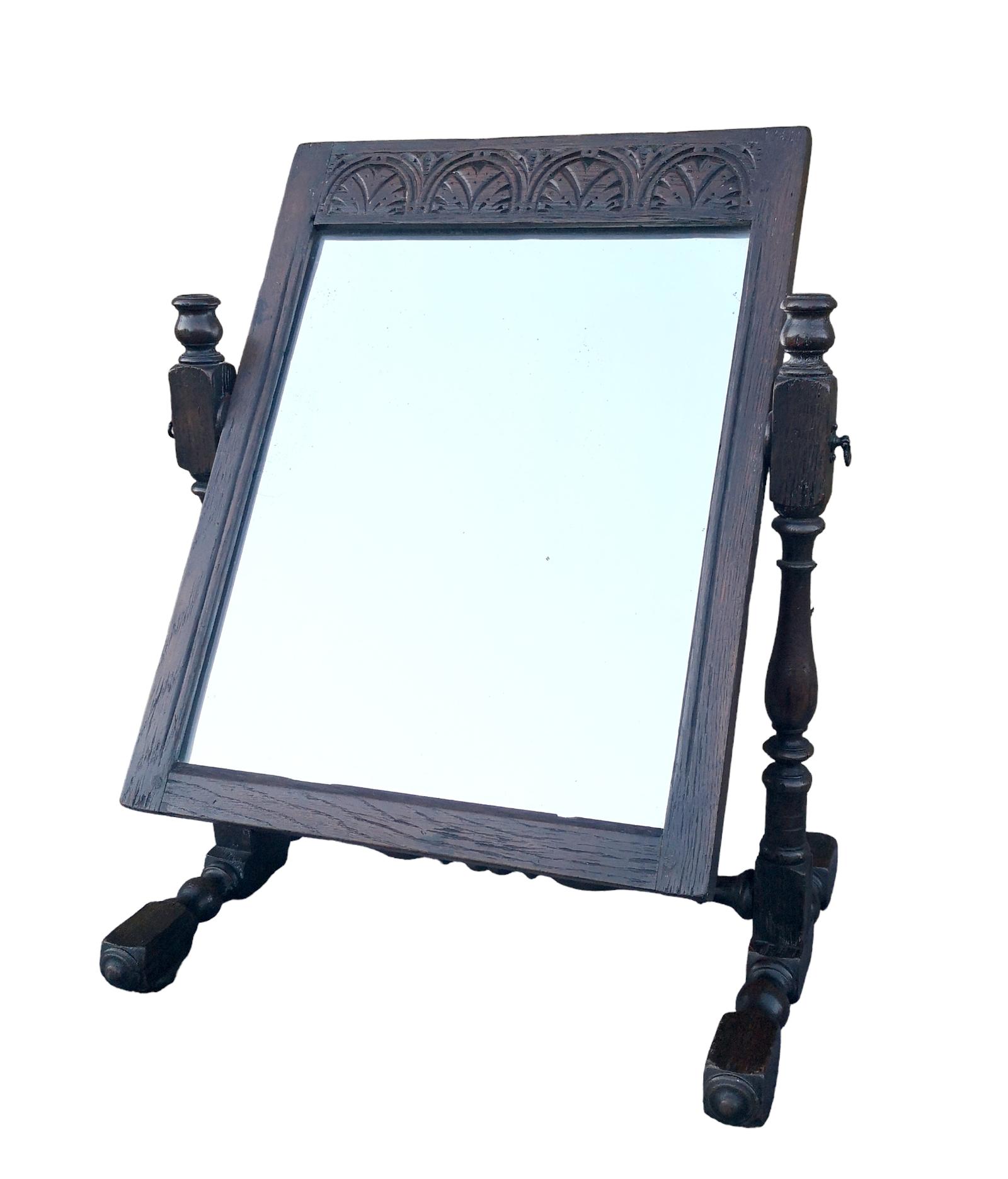 Carved Oak Free Standing Dressing Table Mirror 8607 / LA429773