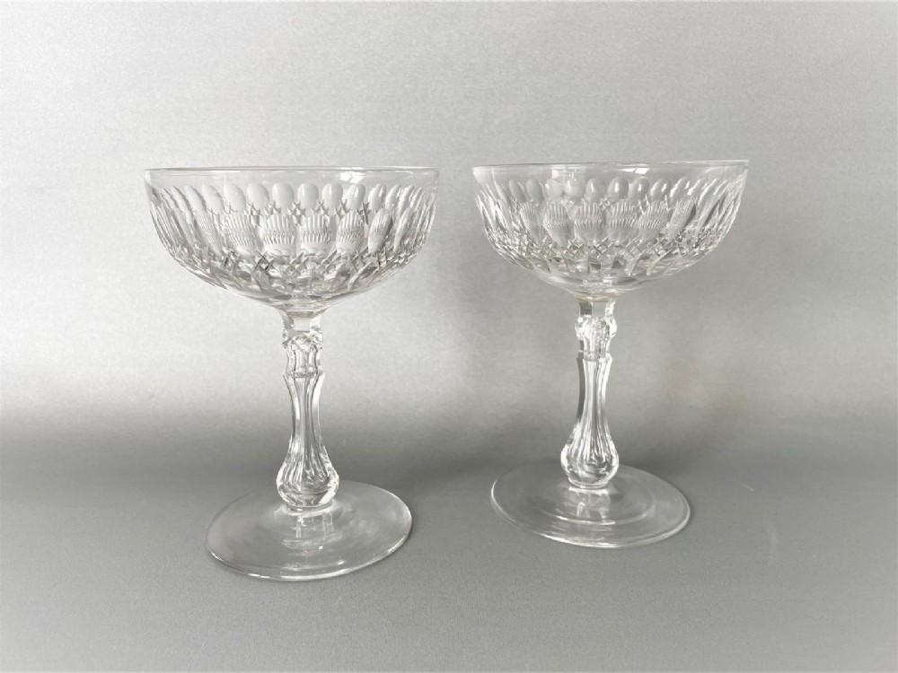 Superb Pair of Victorian Cut Glass Champagne Glasses (1 of 5) Superb Pair of Victorian Cut Glass Champagne Glasses (1 of 5)