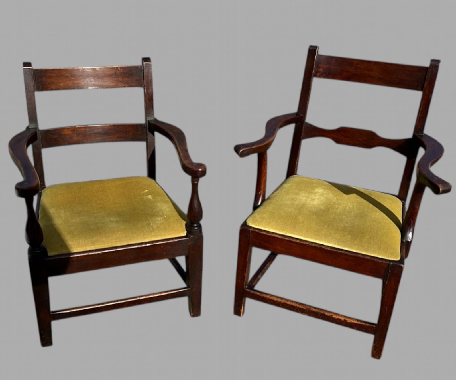 A Handsome Pair of Early 19th-Century English Country Armchairs (1 of 9)