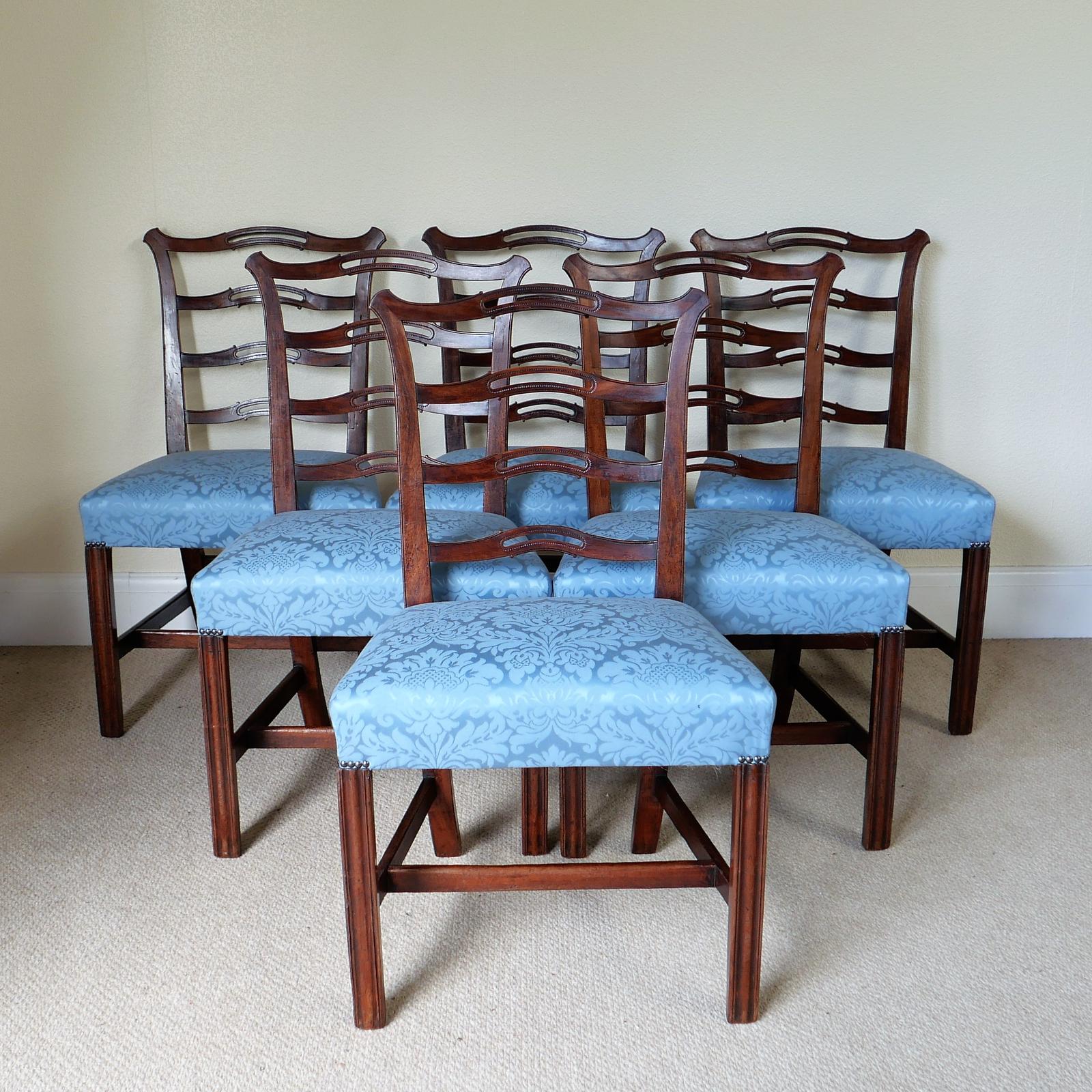 Georgian Chippendale Period Set of Six Dining Chairs c.1770 (1 of 7)