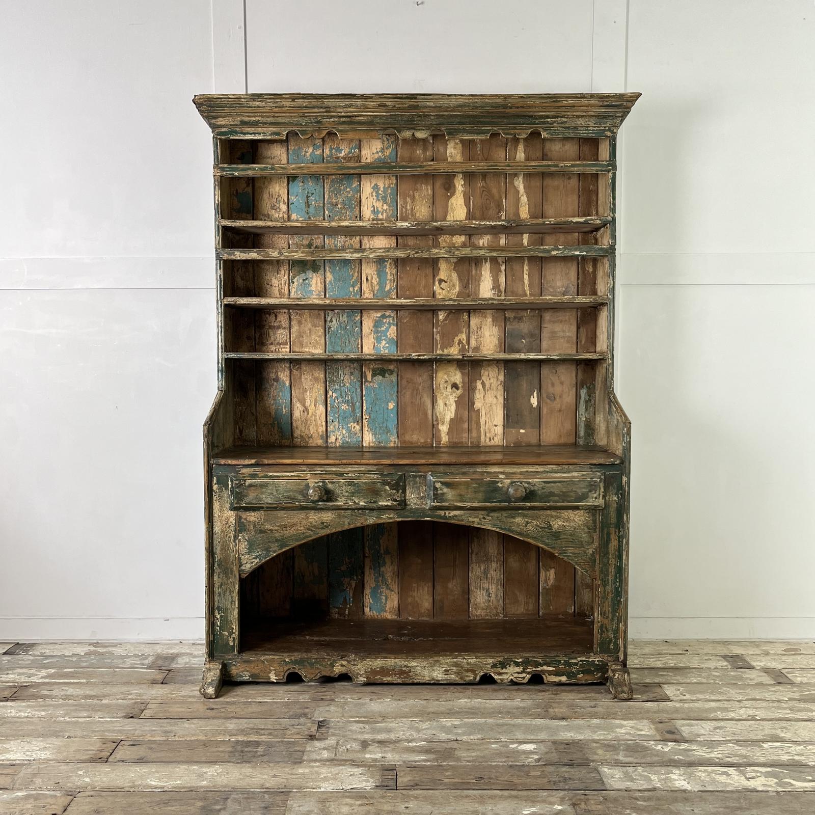 19th Century Irish Painted Pine Dresser (1 of 13)