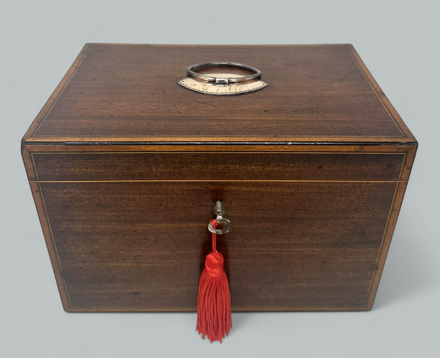 Antique English Mahogany Georgian Double Tea Caddy Attrib Gillows 18th Century (1 of 7)