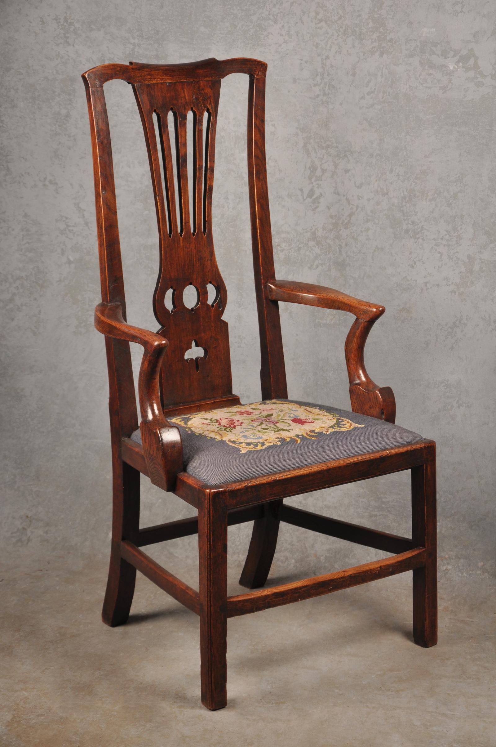 18th Century Elm Country Armchair (1 of 12)