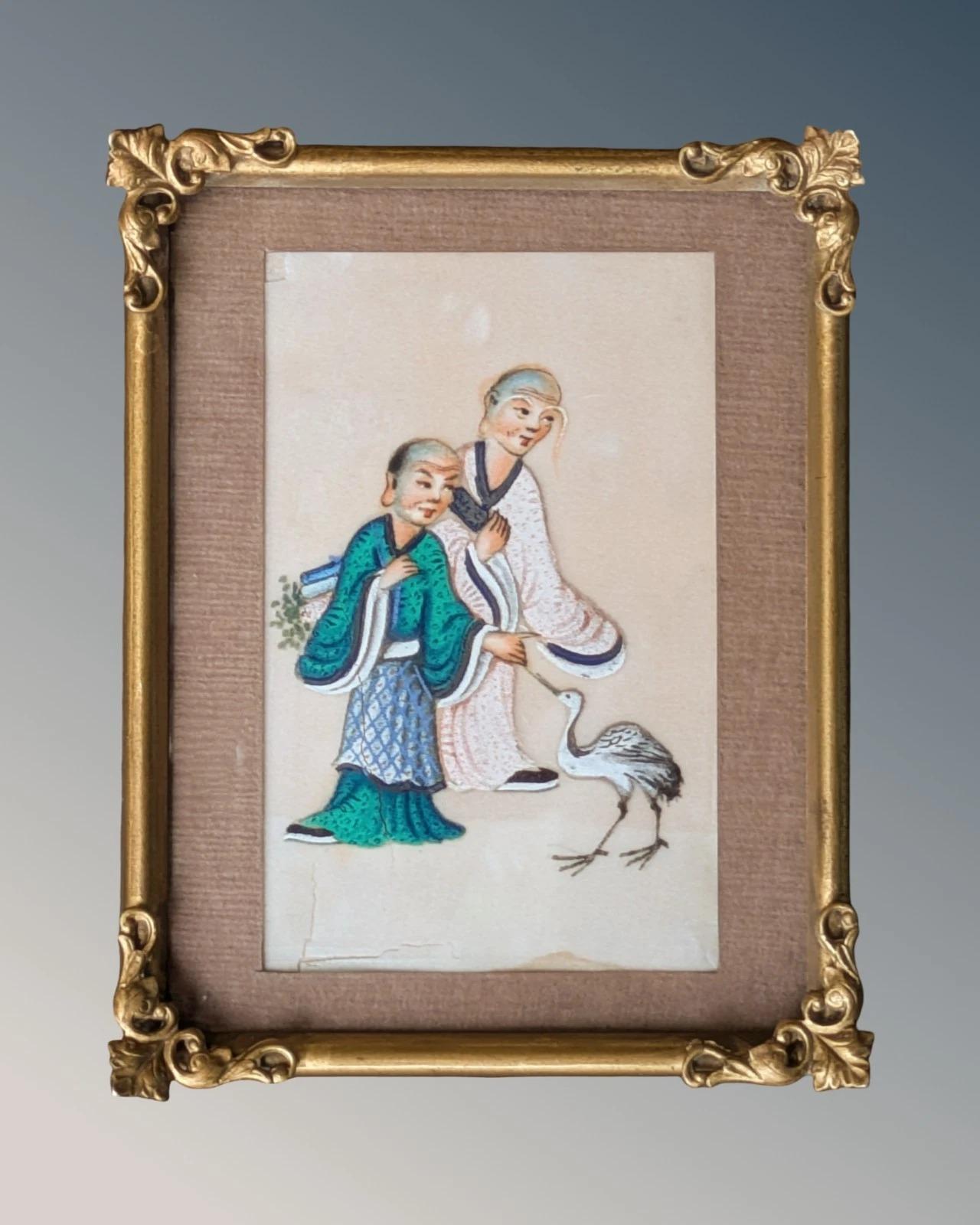 Neat Chinese Painting on Pith 19th Century (1 of 4)