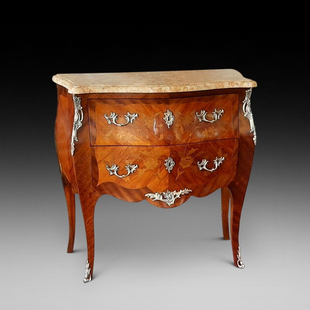 Late 19th Century French Kingwood & Walnut Bombe Commode (1 of 6)