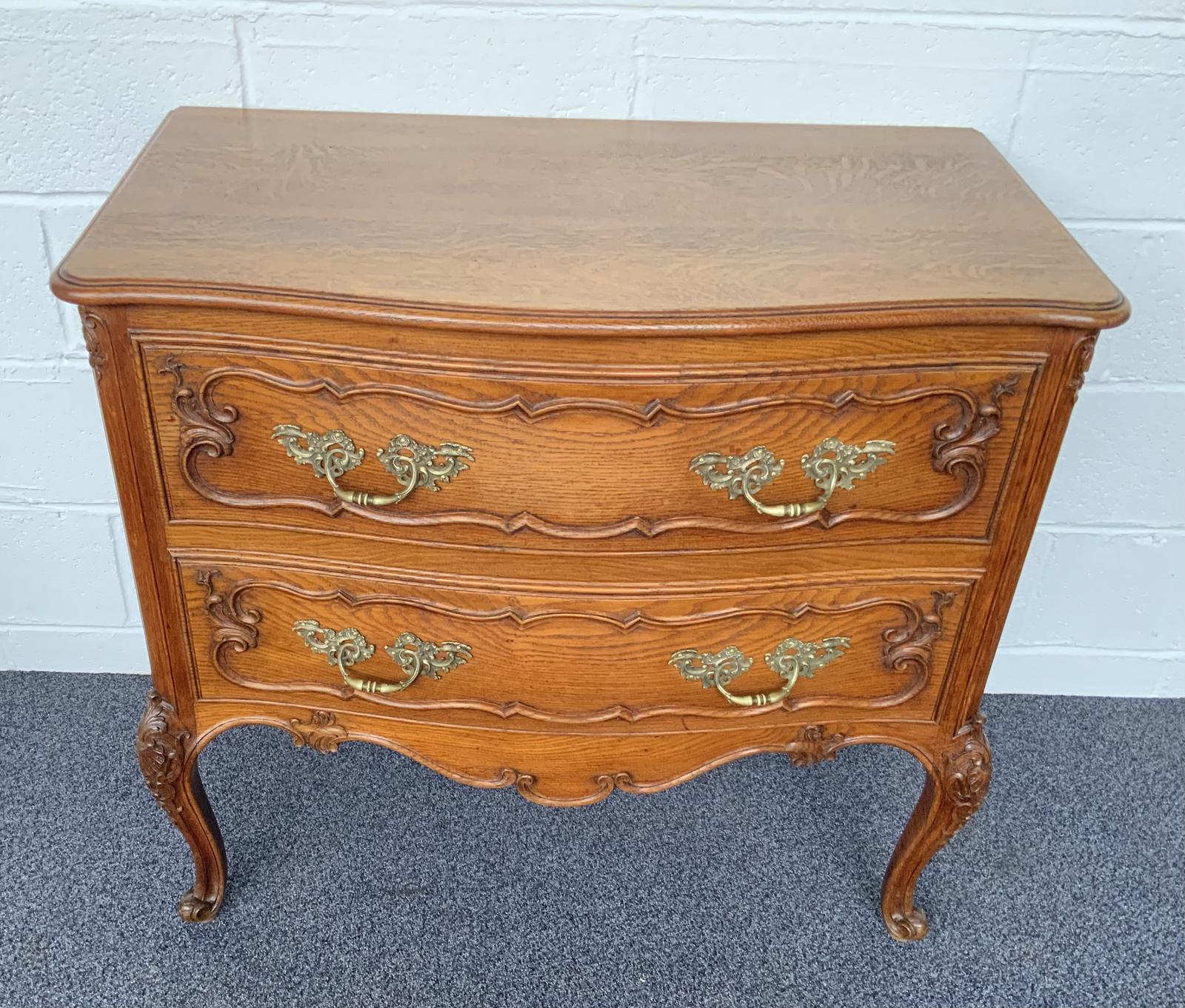 Carved French Bow Front Chest of Drawers (1 of 9)