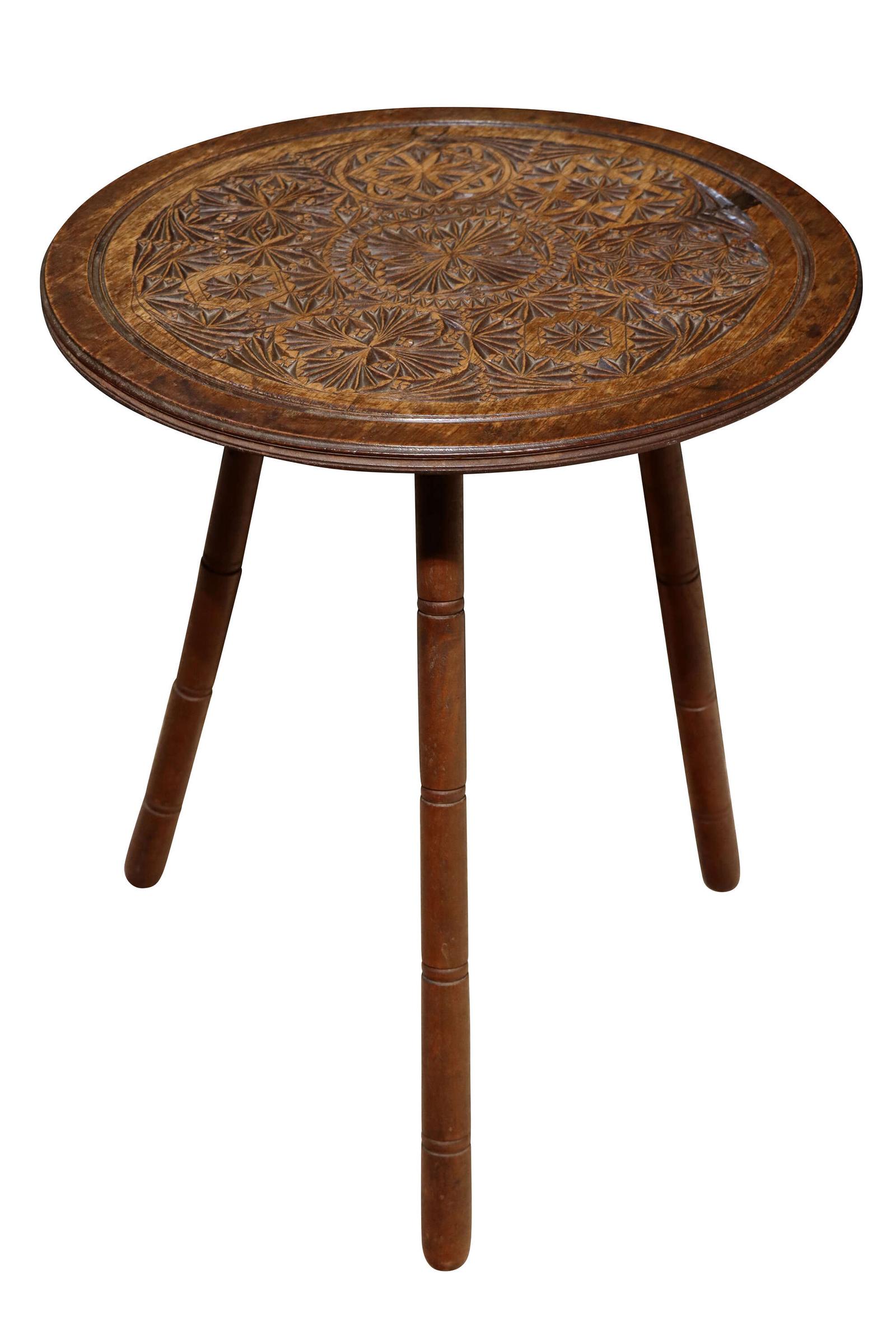 Arts & Crafts Carved Oak Tripod Table, Circa 1880 (1 of 3) Arts & Crafts Carved Oak Tripod Table, Circa 1880 (1 of 3)