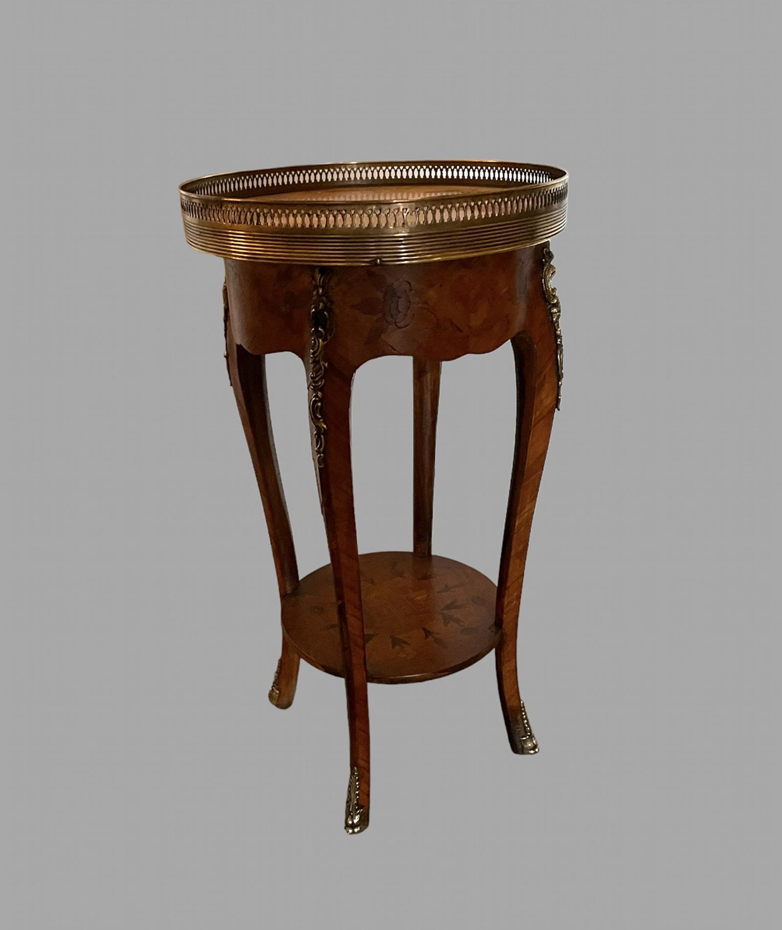 Attractive Marble Topped Side Table (1 of 4)