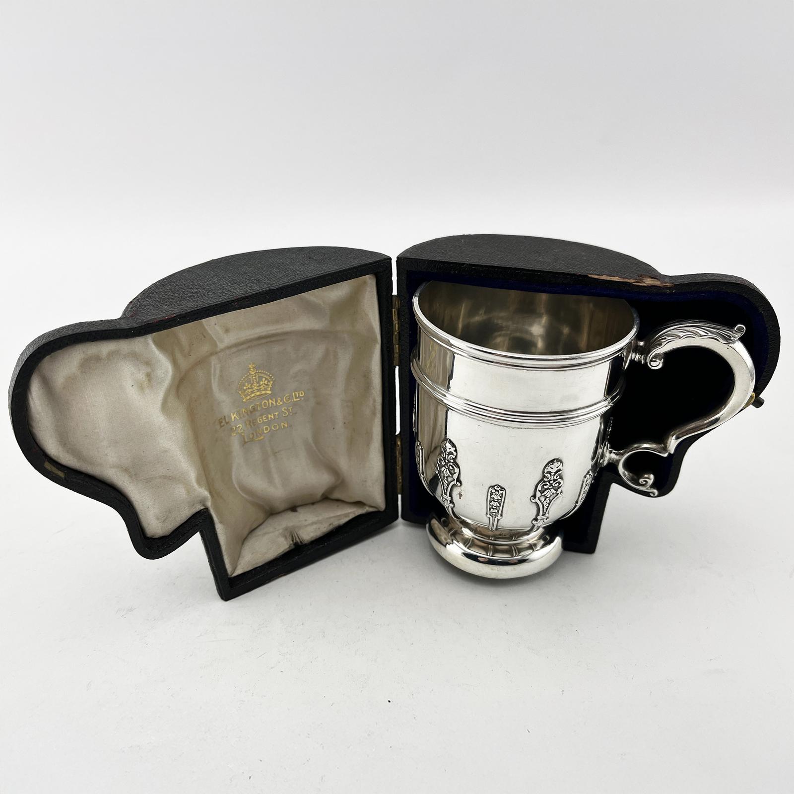Elkington & Co Boxed Sterling Silver Christening Mug (1 of 8)
