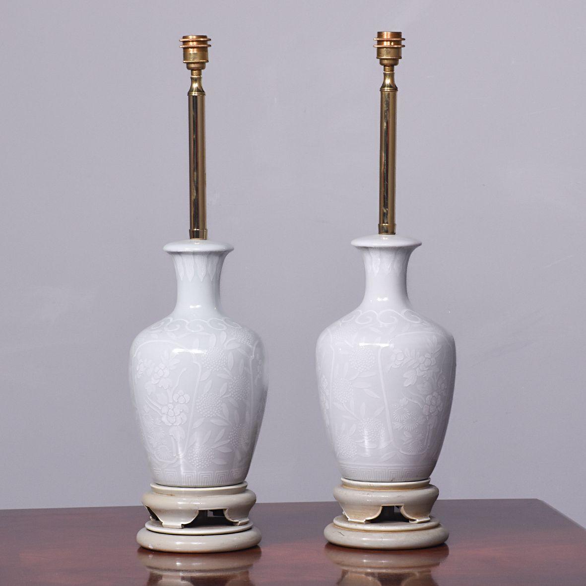 Tall Pair of Celadon Lamps (1 of 10) Tall Pair of Celadon Lamps (1 of 10)