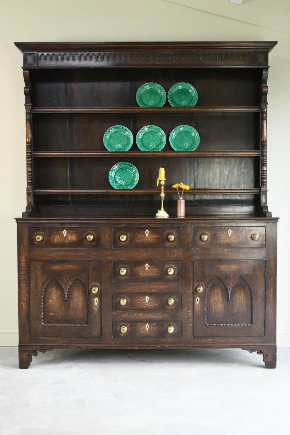 Antique Oak Georgian Style Dresser (1 of 10)