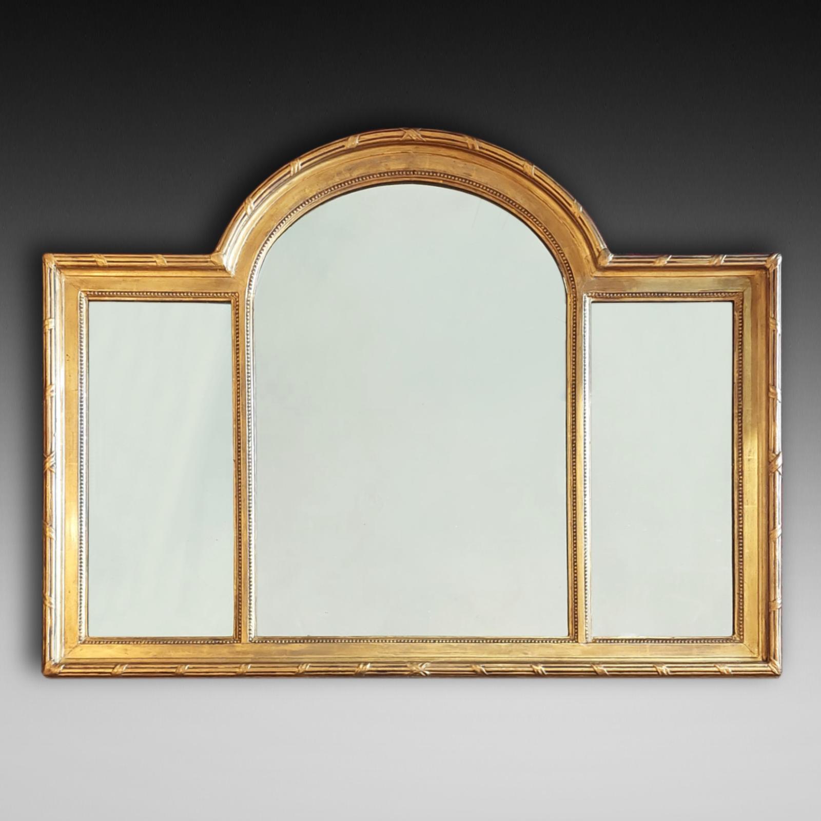 Late 19thc Gilt-framed Wall Mantel Mirror (1 of 9)