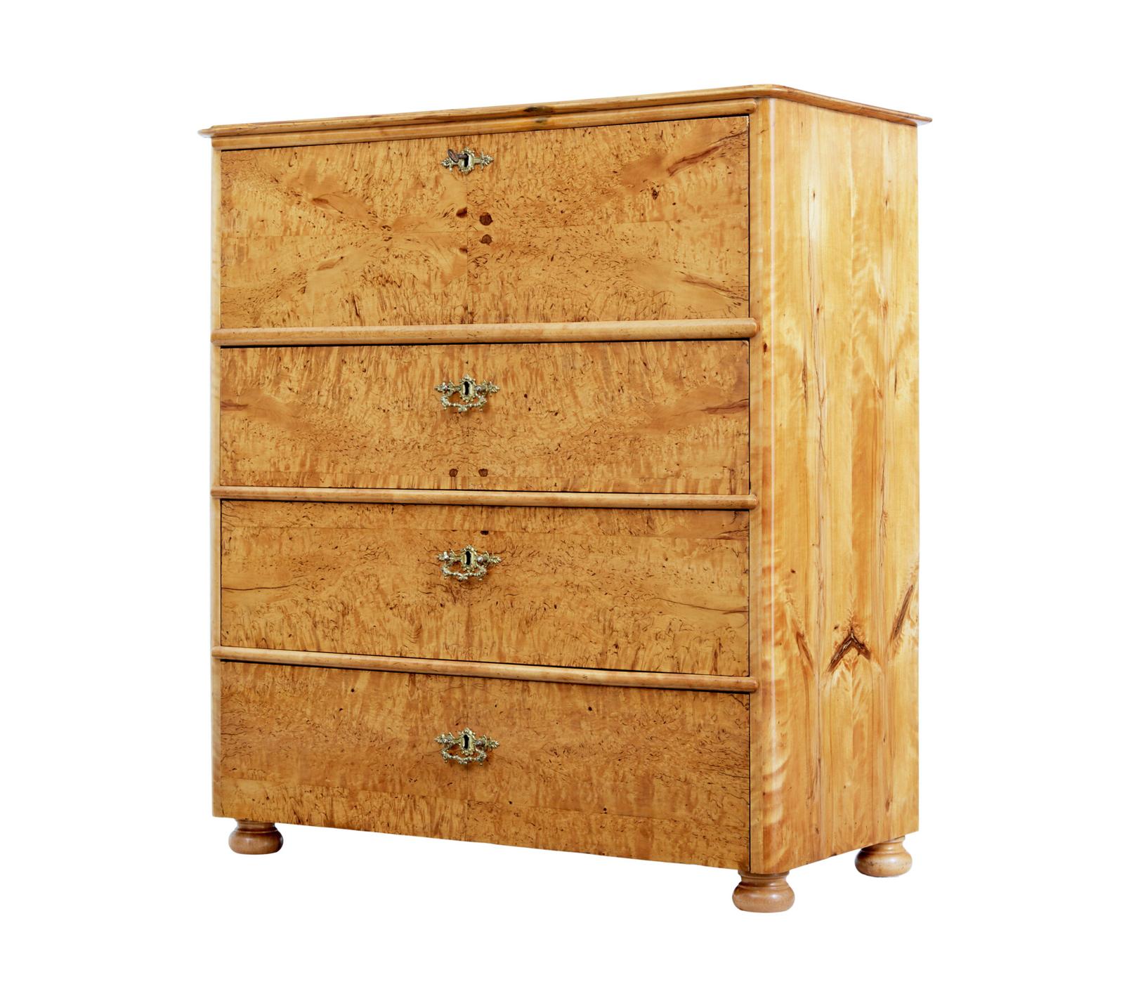 19th Century Swedish Birch Secretaire Chest of Drawers (1 of 12) 19th Century Swedish Birch Secretaire Chest of Drawers (1 of 12)