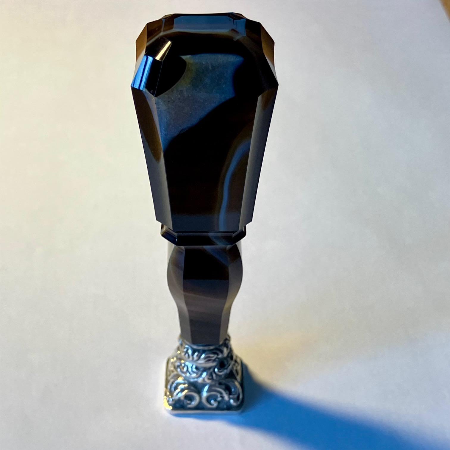 Large Carved Agate and Silver Desk Seal | 11cm (1 of 5) Large Carved Agate and Silver Desk Seal | 11cm (1 of 5)