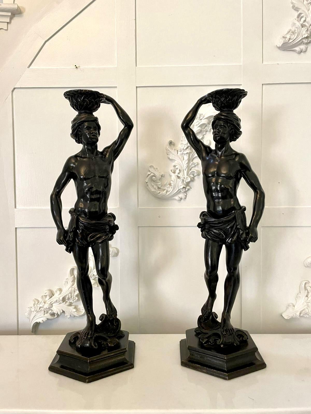 Fine Pair of Antique Victorian Carved Ebonised Figures (1 of 18) Fine Pair of Antique Victorian Carved Ebonised Figures (1 of 18)