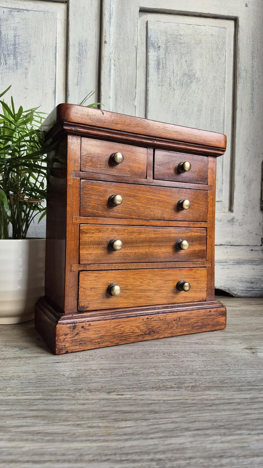 Early 20th C. Miniature Chest Of Drawers (1 of 24)