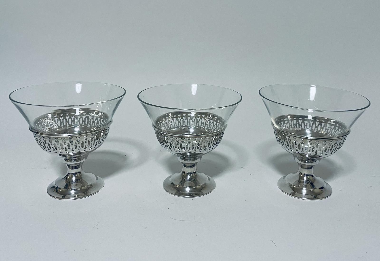 Set of 3 American Sterling Silver Dessert Bowls (1 of 9)