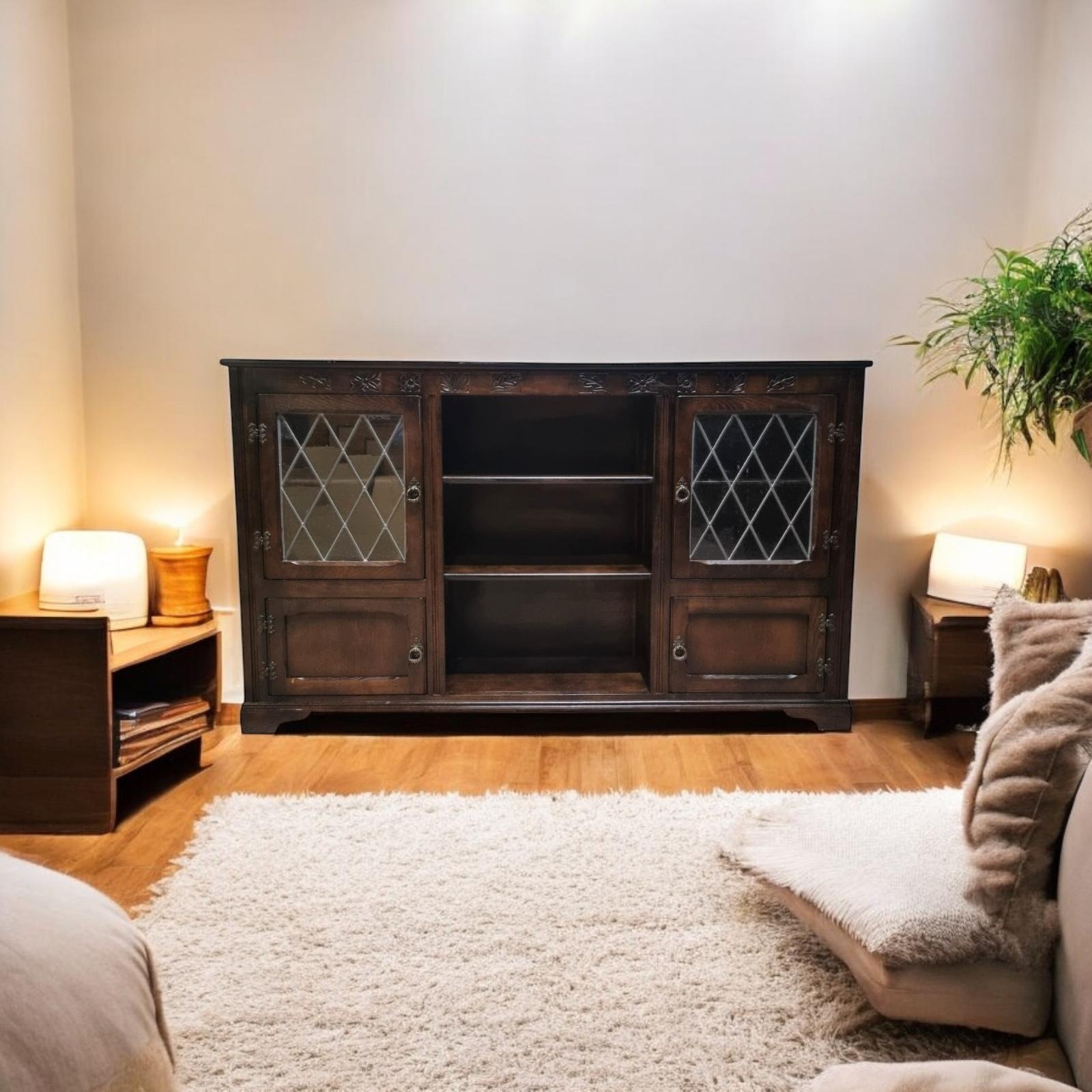 Vintage Jaycee Furniture Large Open Bookcase / Drink Cabinet c.1960 (1 of 8)