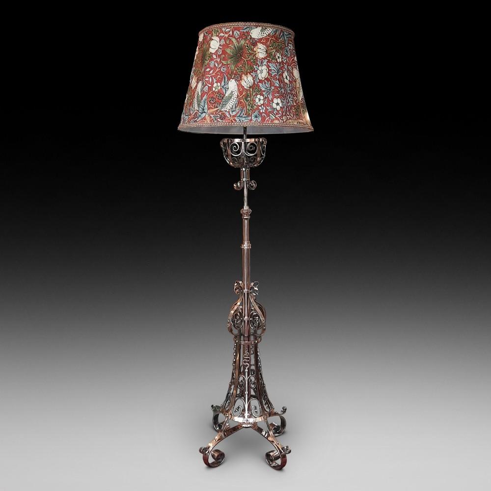 W A S Benson (1854-1924) Adjustable Copper Oil Lamp Standard (1 of 6)