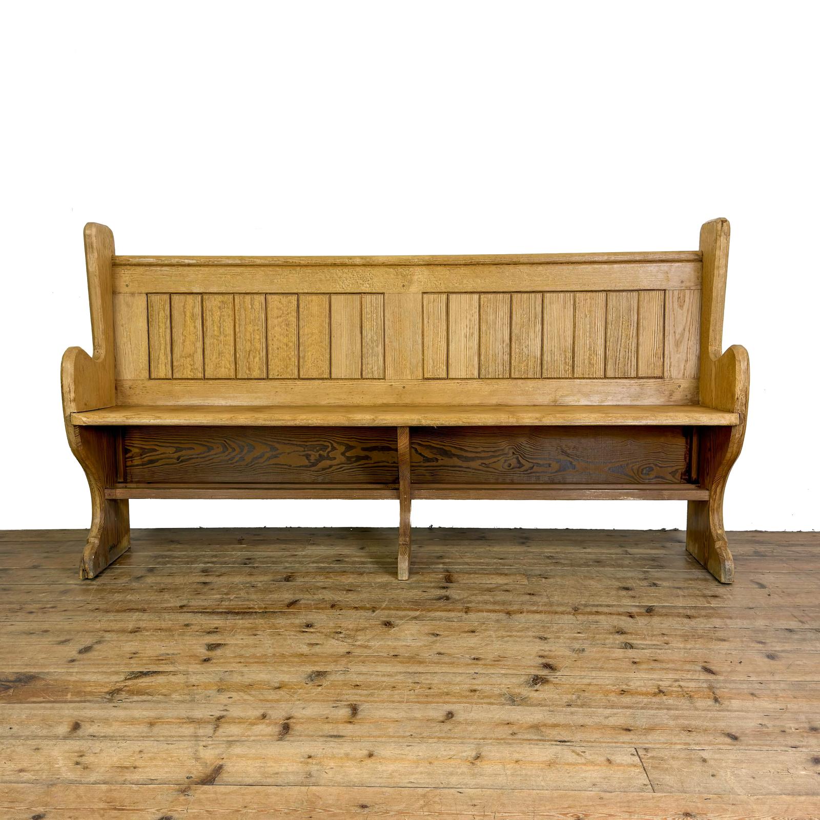 Antique Pine Chapel Pew (1 of 10) Antique Pine Chapel Pew (1 of 10)