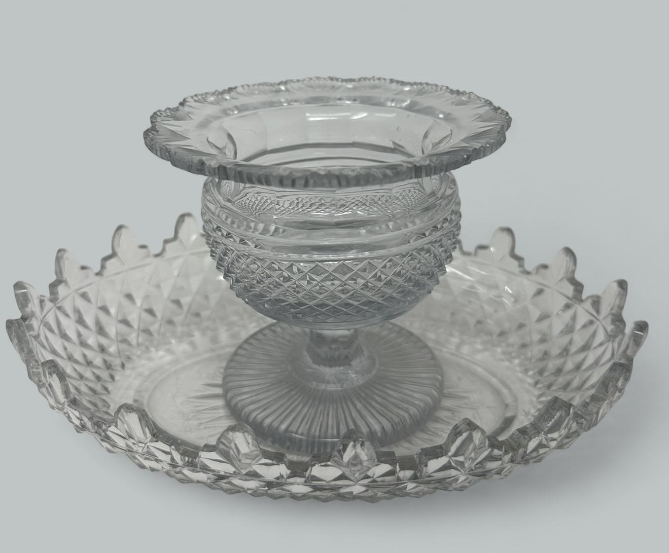 Antique Irish Tipperary Waterford Glass Cut Crystal Victorian Turnover Bowl Tray (1 of 12) Antique Irish Tipperary Waterford Glass Cut Crystal Victorian Turnover Bowl Tray (1 of 12)