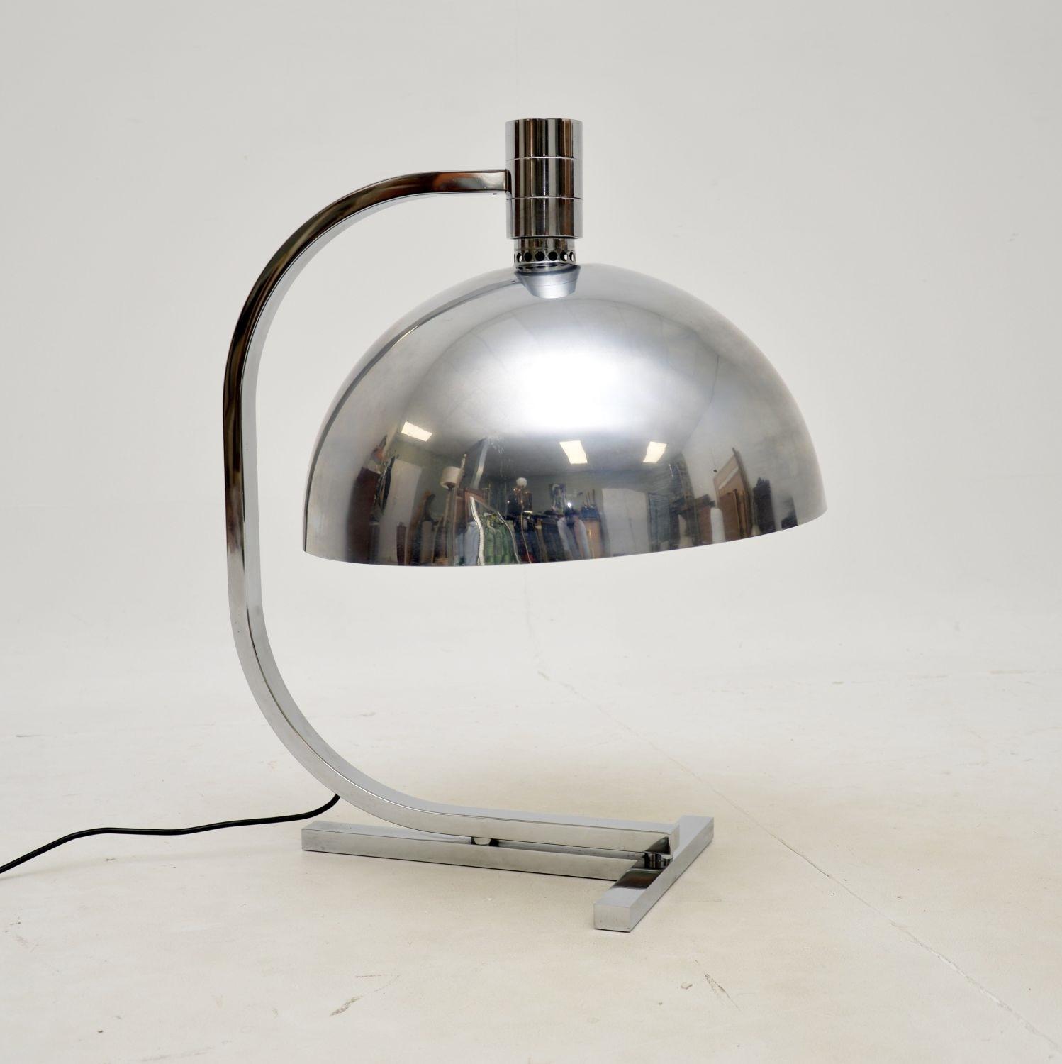 Large Vintage Italian Chrome Table Lamp by Franco Albini (1 of 9) Large Vintage Italian Chrome Table Lamp by Franco Albini (1 of 9)