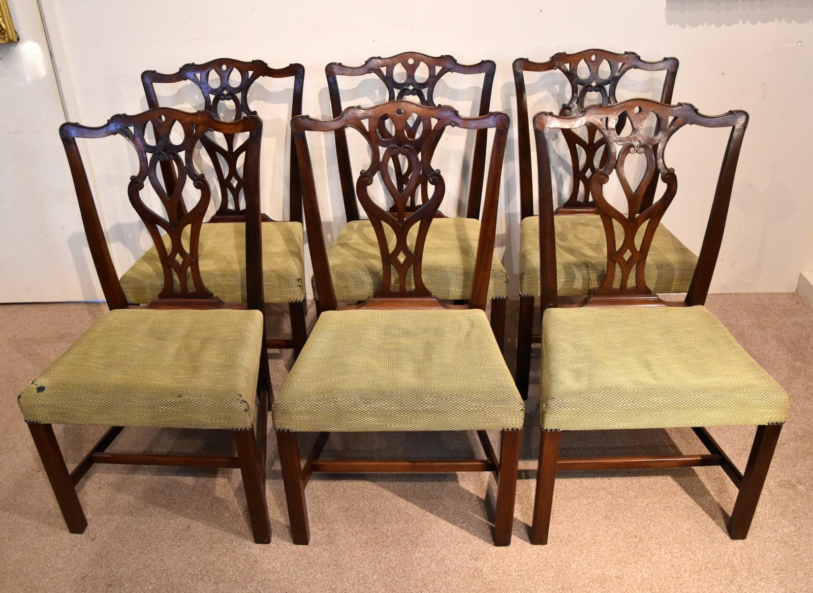 Set of Six 19th Century Chippendale Style Dining Chairs (1 of 7)