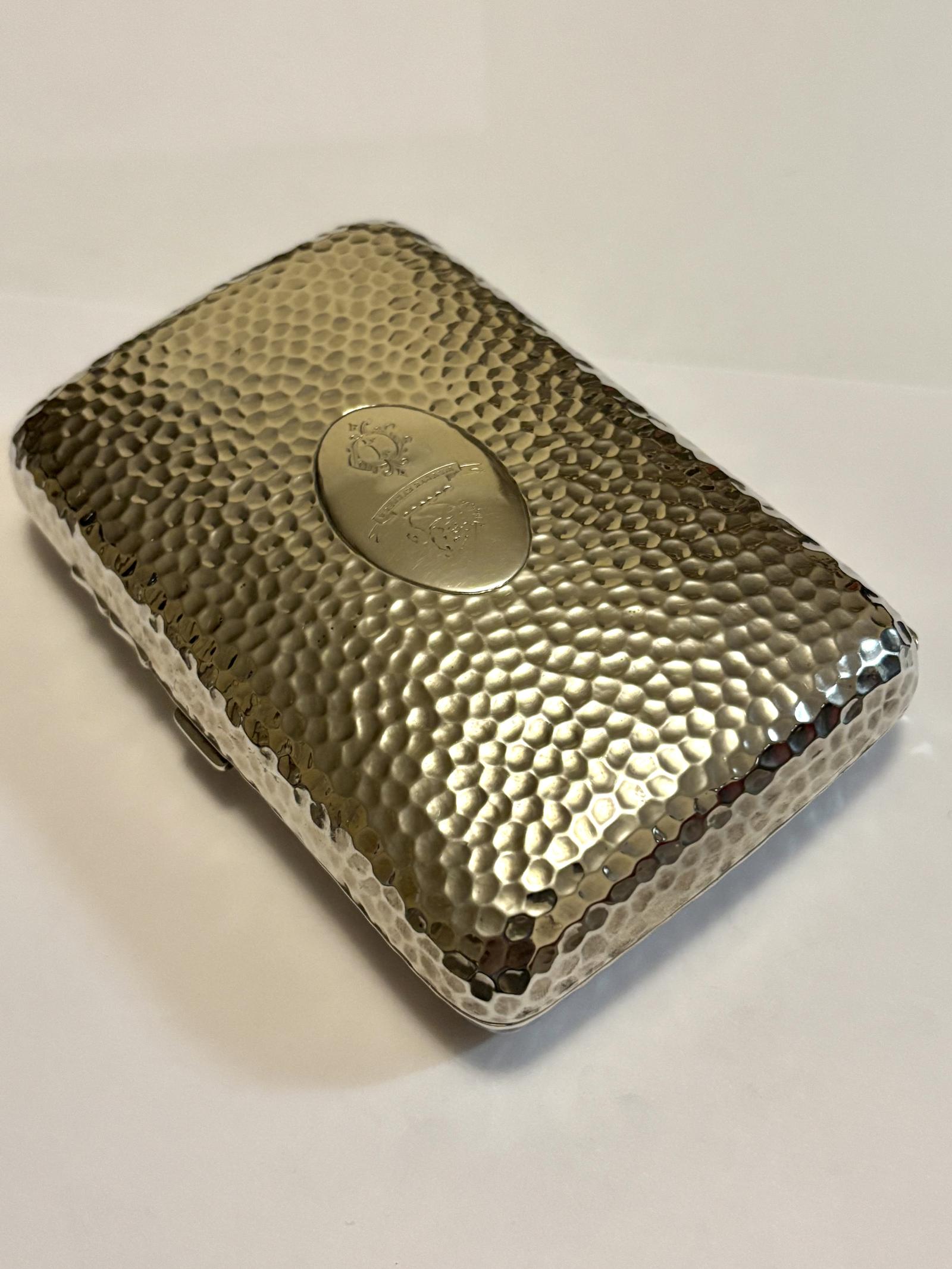 Victorian Arts & Crafts Silver Gilt Cigar Case 1889 Horton & Allday (1 of 17)