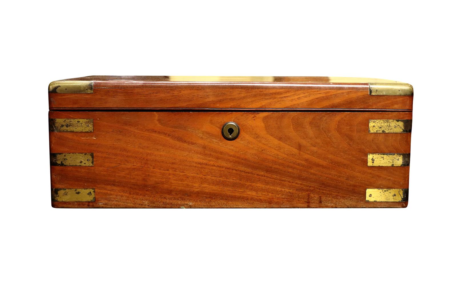 Victorian Mahogany Brass-Bound Campaign Writing Slope c.1850 (1 of 10) Victorian Mahogany Brass-Bound Campaign Writing Slope c.1850 (1 of 10)