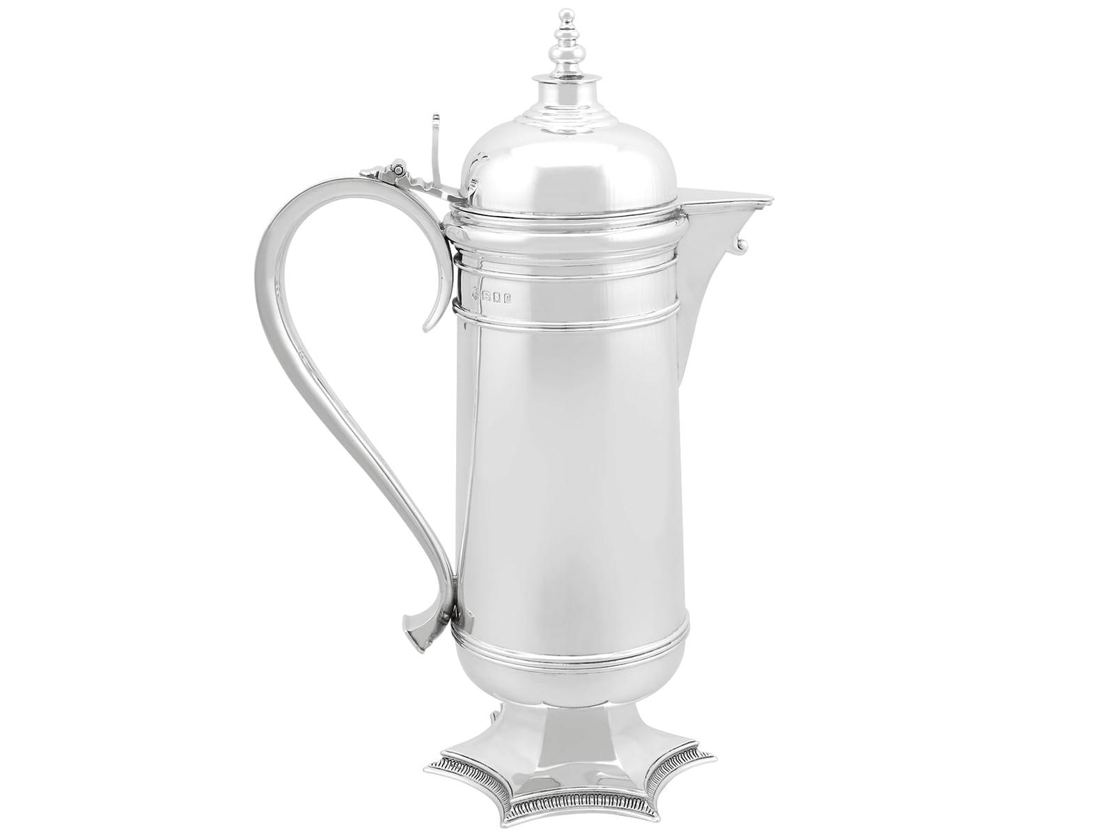 Antique George V Arts & Crafts Sterling Silver Flagon 1922 (1 of 9)