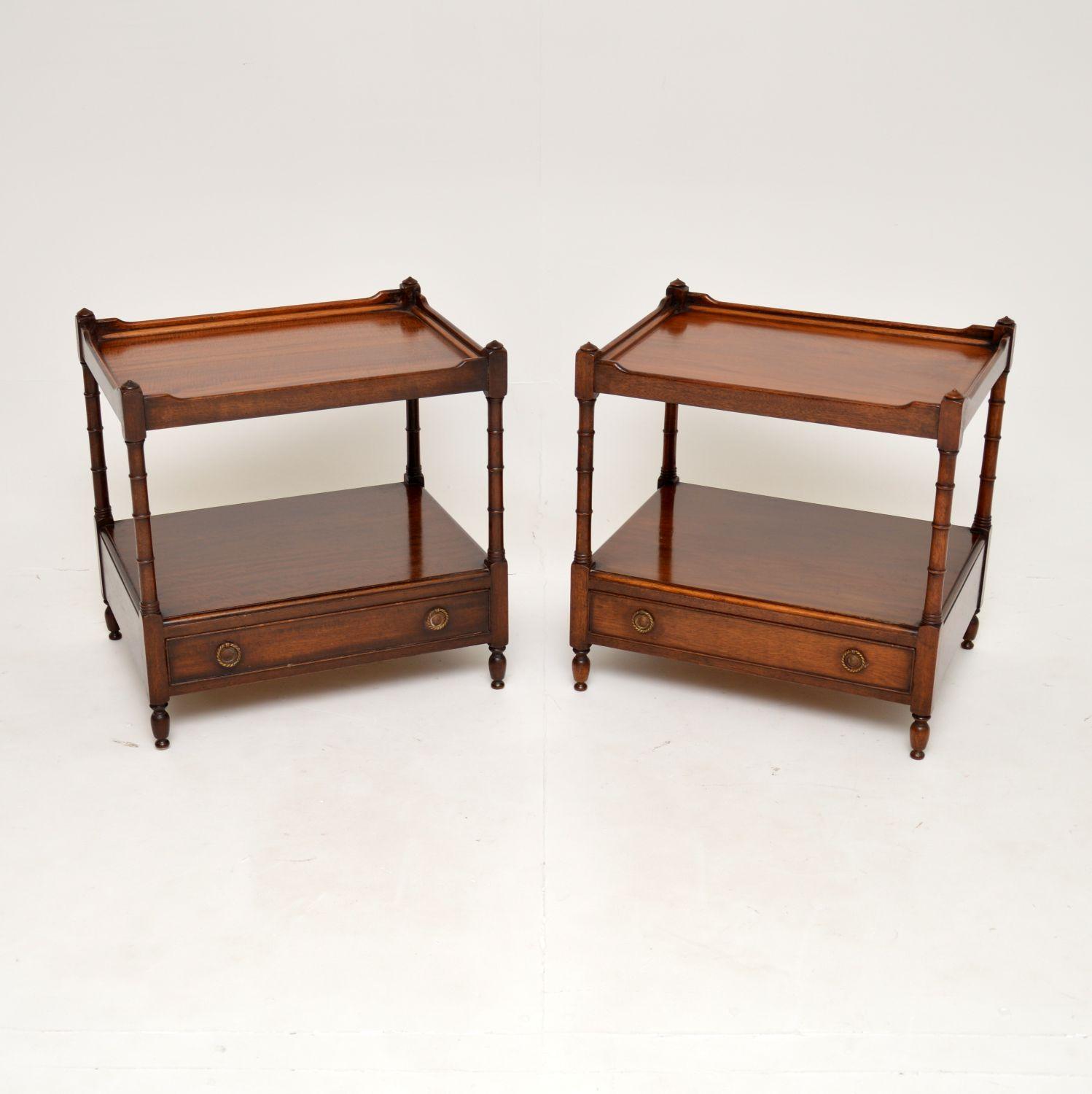 Pair of Antique Mahogany Side Tables (1 of 9) Pair of Antique Mahogany Side Tables (1 of 9)