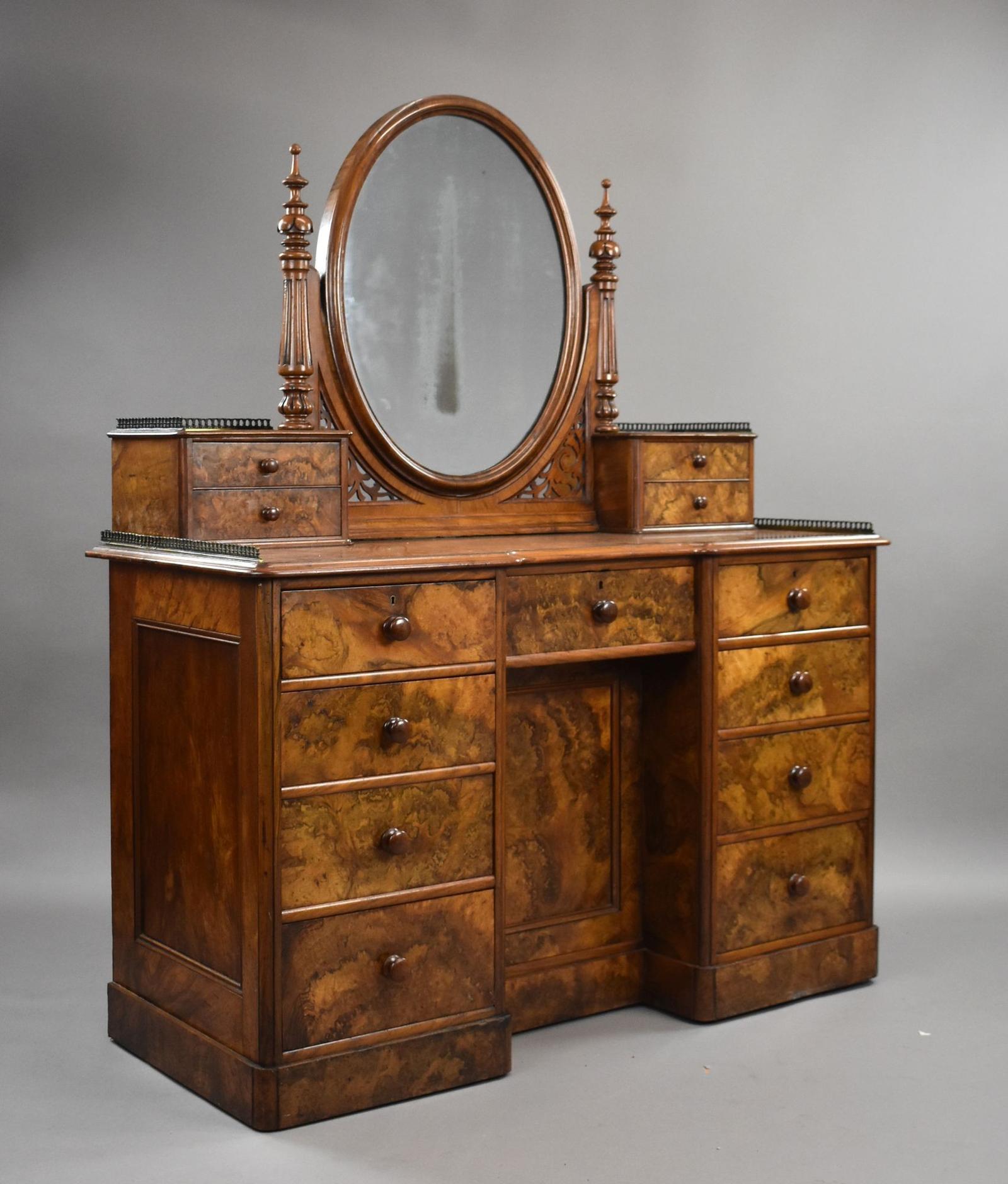 Victorian Burr Walnut Dressing Table (1 of 11) Victorian Burr Walnut Dressing Table (1 of 11)