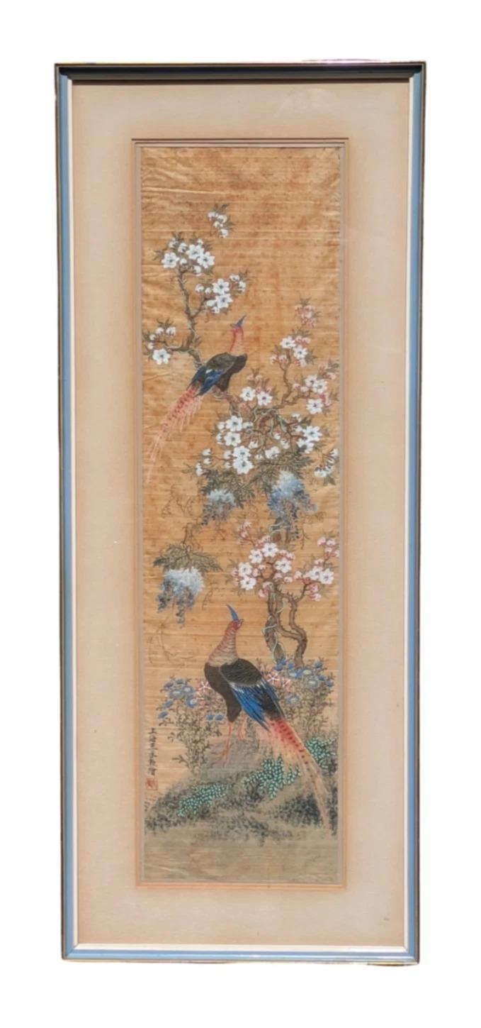 Beautiful 19th Century Chinese Watercolour on Silk Signed (1 of 10) Beautiful 19th Century Chinese Watercolour on Silk Signed (1 of 10)