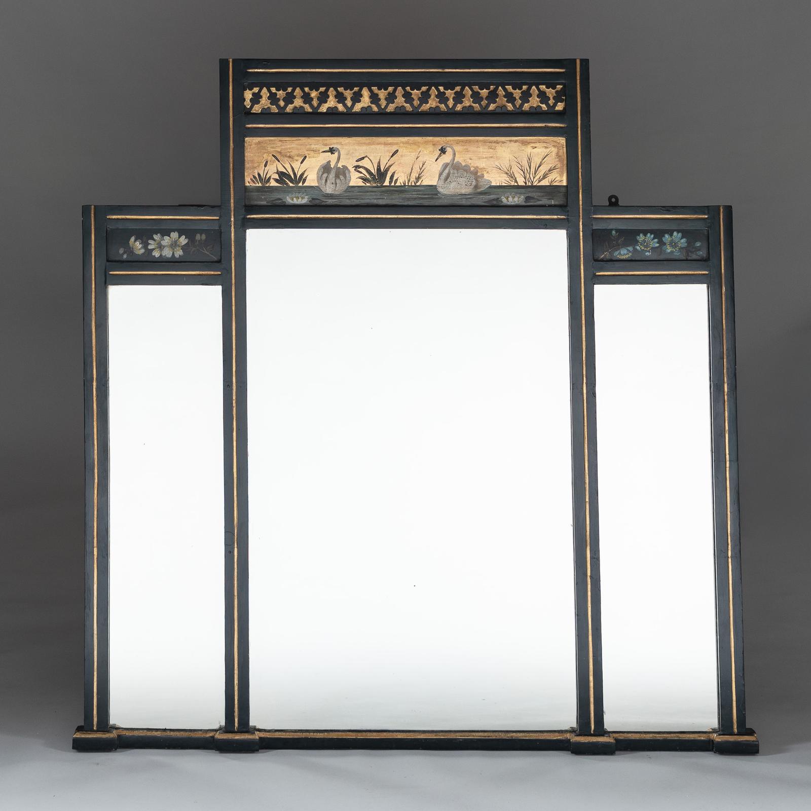 Large Victorian Aesthetic Ebonised & Parcel - Gilt Overmantle Mirror (1 of 10) Large Victorian Aesthetic Ebonised & Parcel - Gilt Overmantle Mirror (1 of 10)