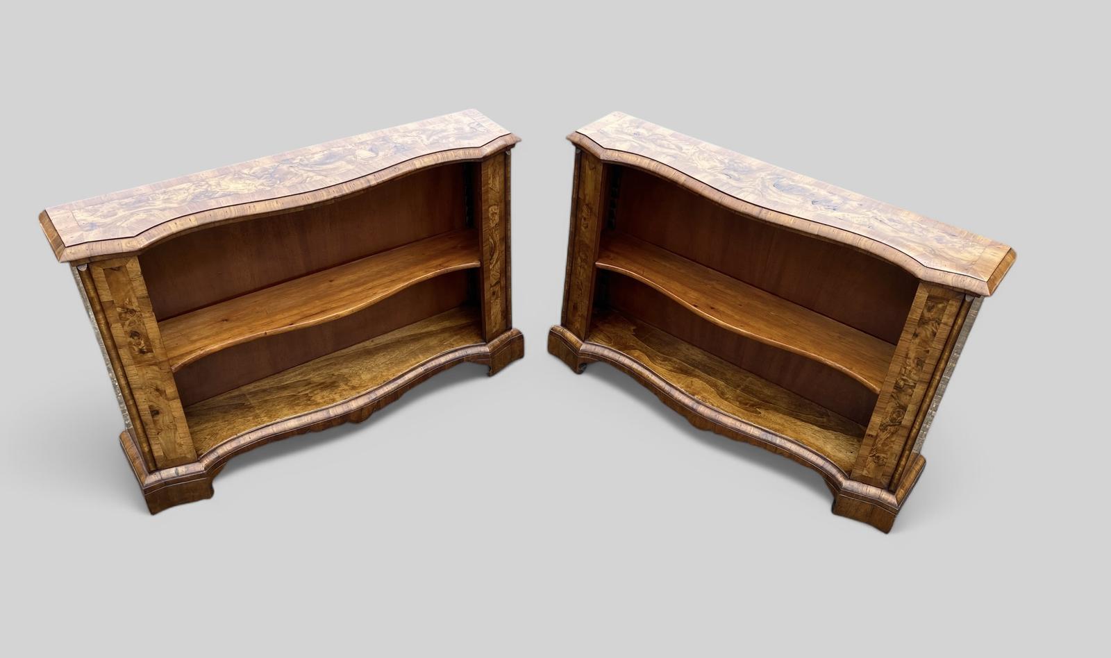 Pair of Walnut Bookcases (1 of 14)
